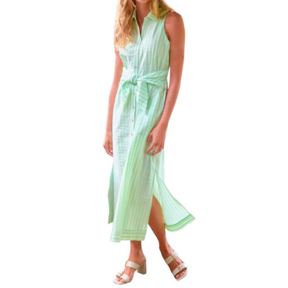 NEW FINLEY ellis dress in pastel green/natural
